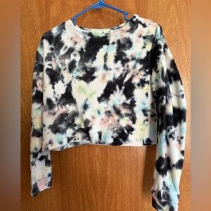 Colsie- Tie Dye cropped sweatshirt